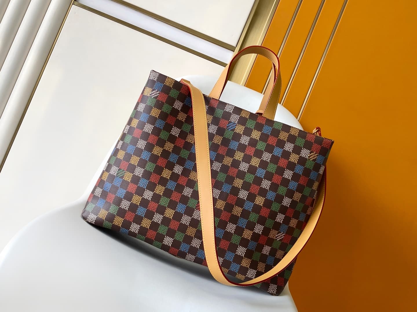 Louis Vuitton Shopper Tote MM Multicolor LV Vers Damier Ebene coated canvas N00192 High
