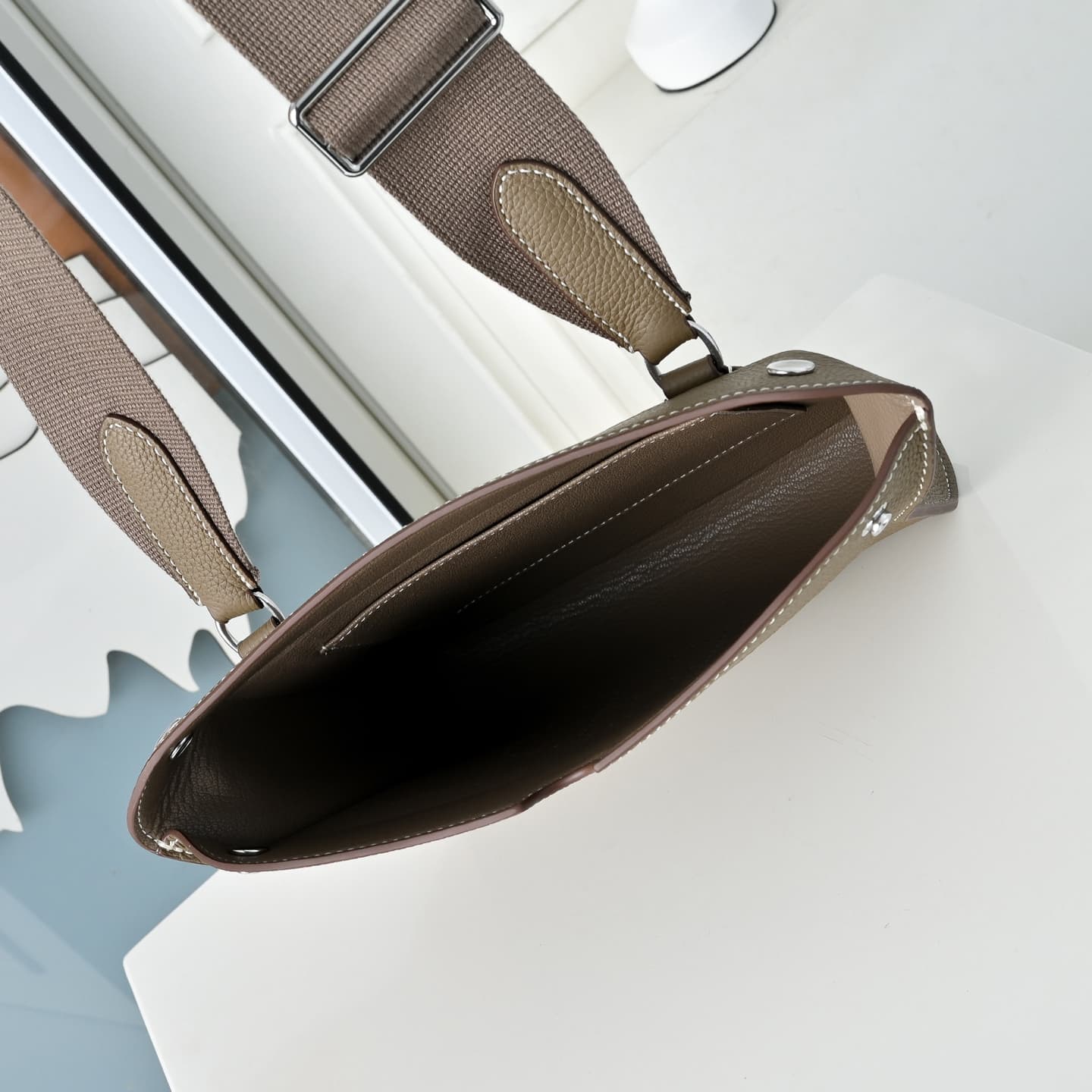Hermès Videpoches Bag Togo Leather In Tourterelle WAX High