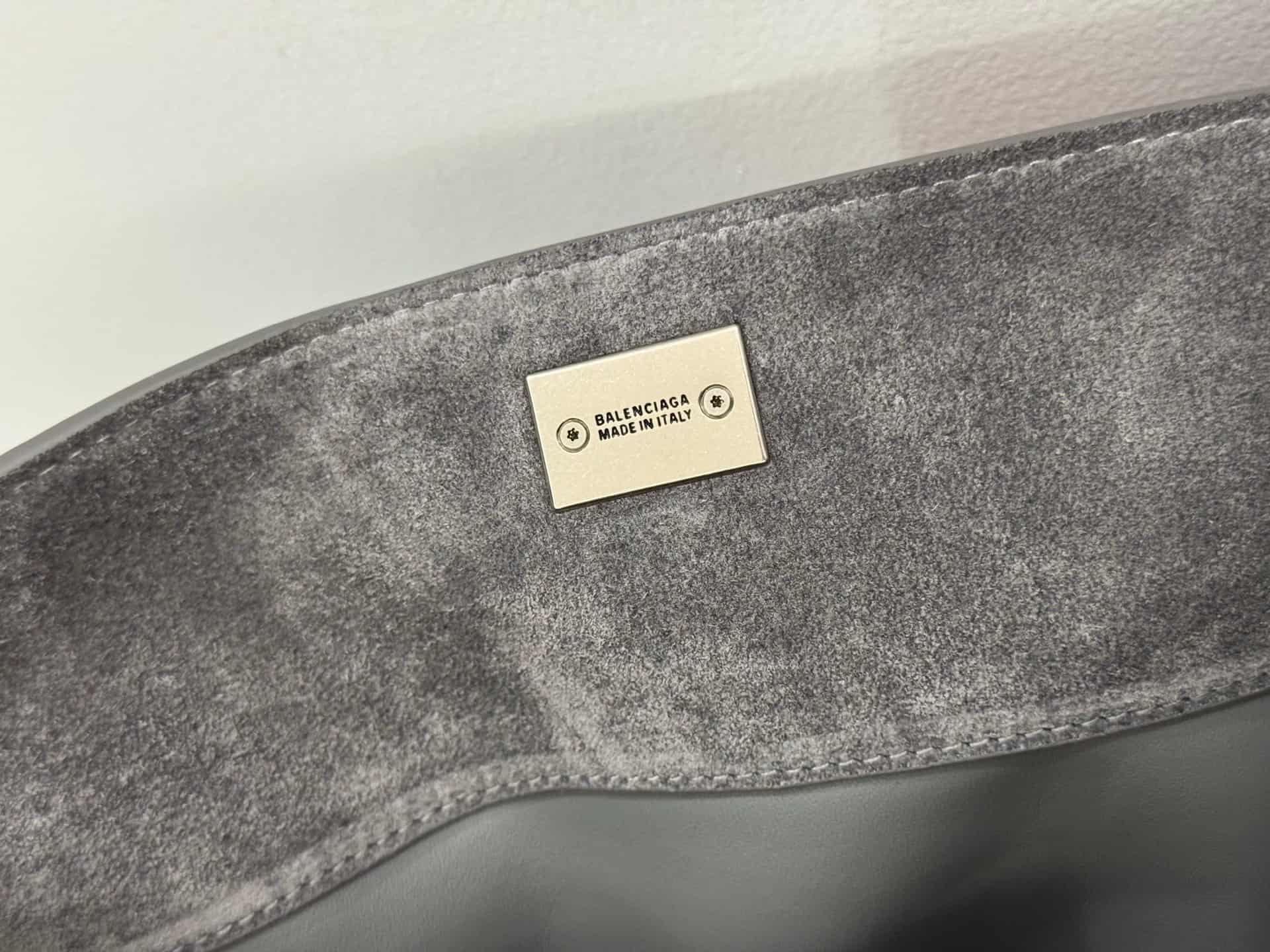 Balenciaga Rodeo Medium Bag in Grey Waxed Suede Calfskin With Silver-Tone Metal TOP