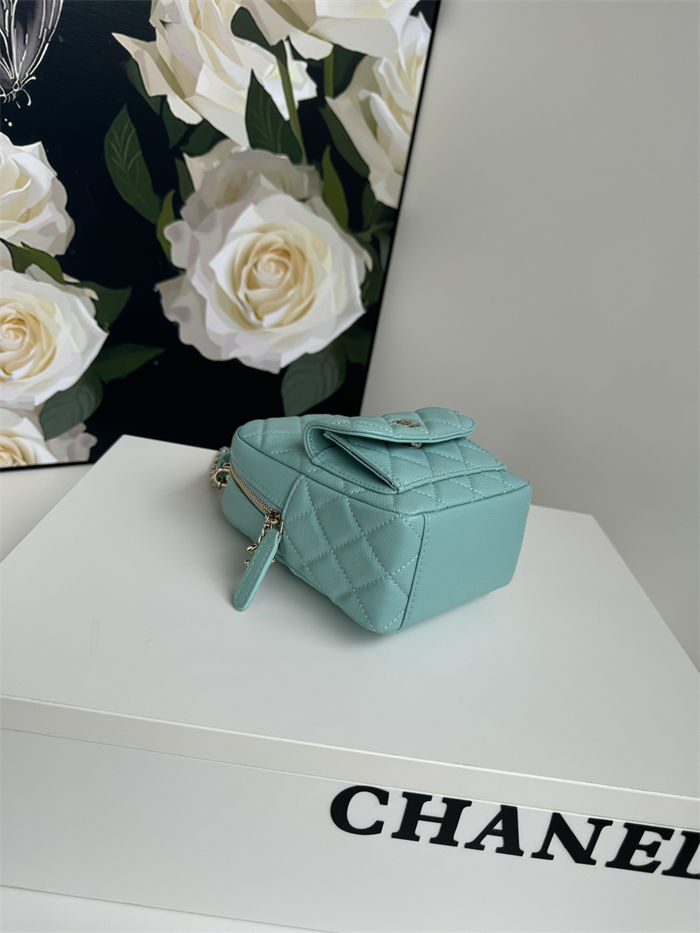 Chanel Mini Backpack Grained Calfskin Gold-Tone Metal AP3753 Mint A