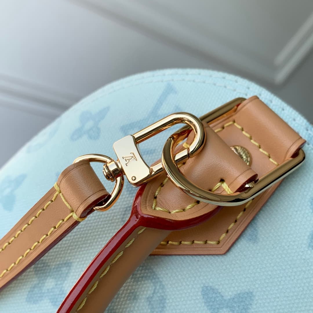 Louis Vuitton Alma BB handbag Monogram canvas in light blue M27526 high