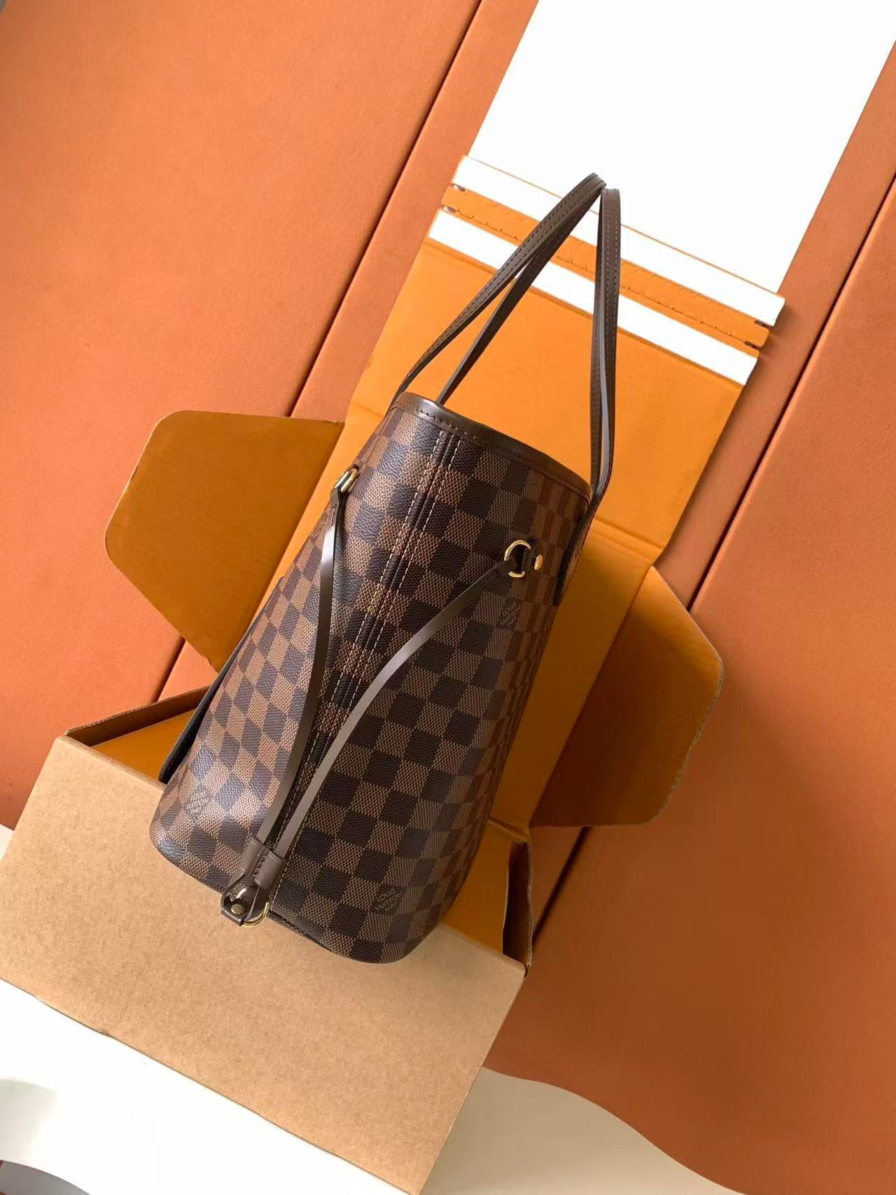 Louis Vuitton Neverfull MM Cerise Red Damier Ebene coated canvas N40599 TOP