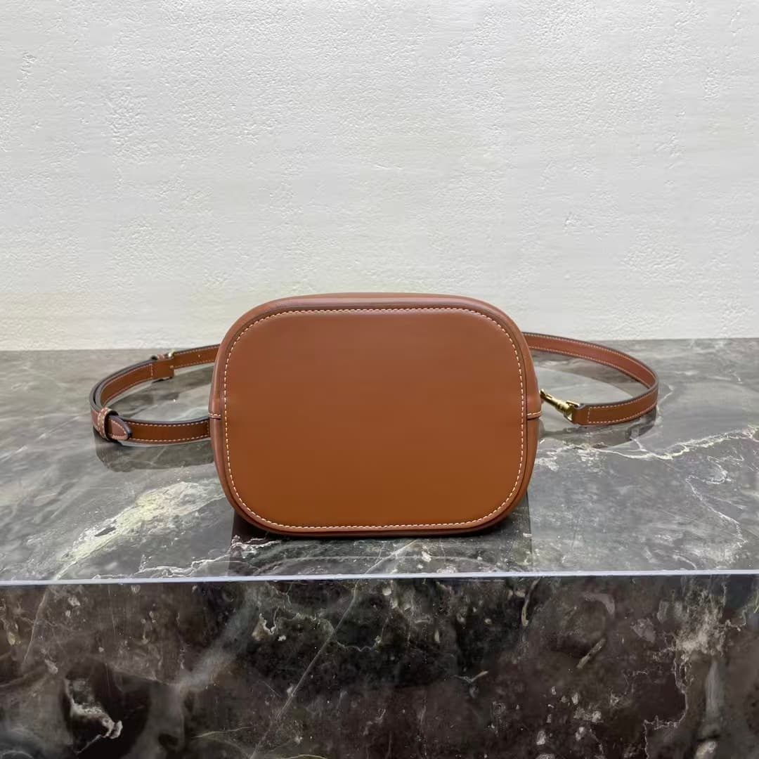 Celine SMALL BUCKET LOUISE IN SMOOTH CALFSKIN TAN High