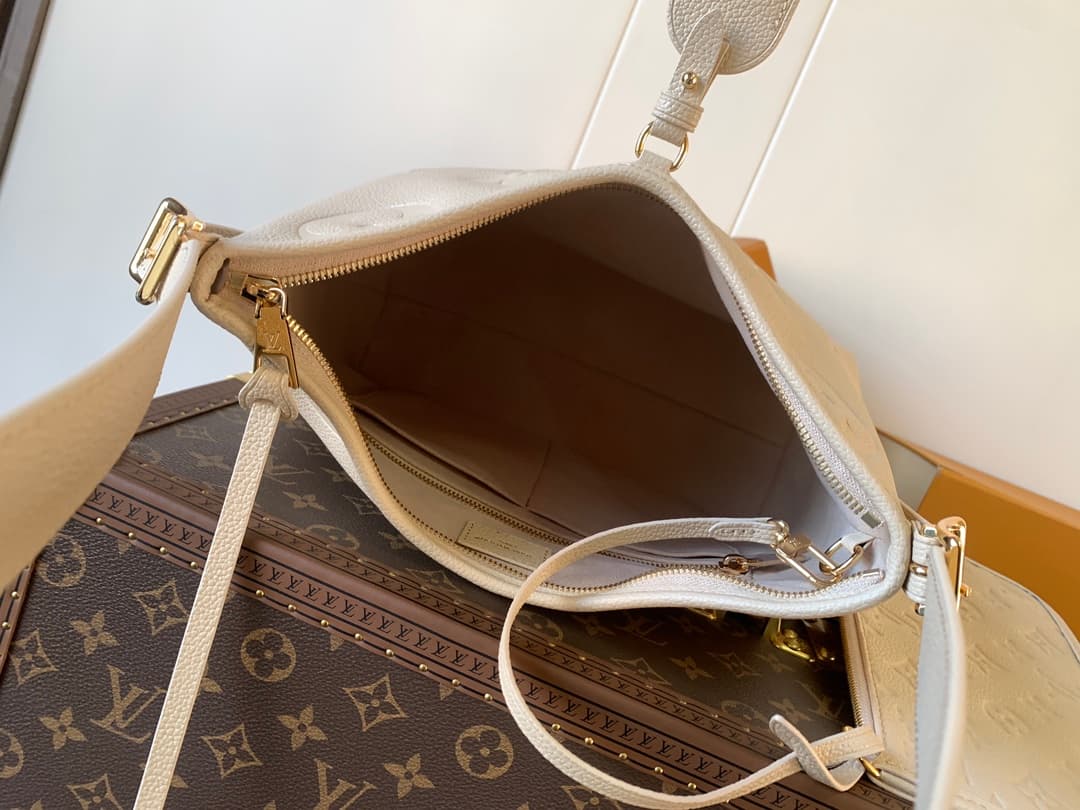 Louis Vuitton CarryAll PM Crème Beige Monogram Empreinte Leather M46293 High