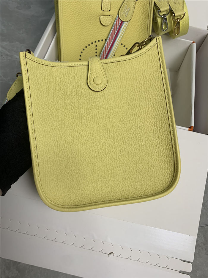 Hermes Evelyne III TPM Mini Bag Togo Leather In Jaune Poussin WAX High