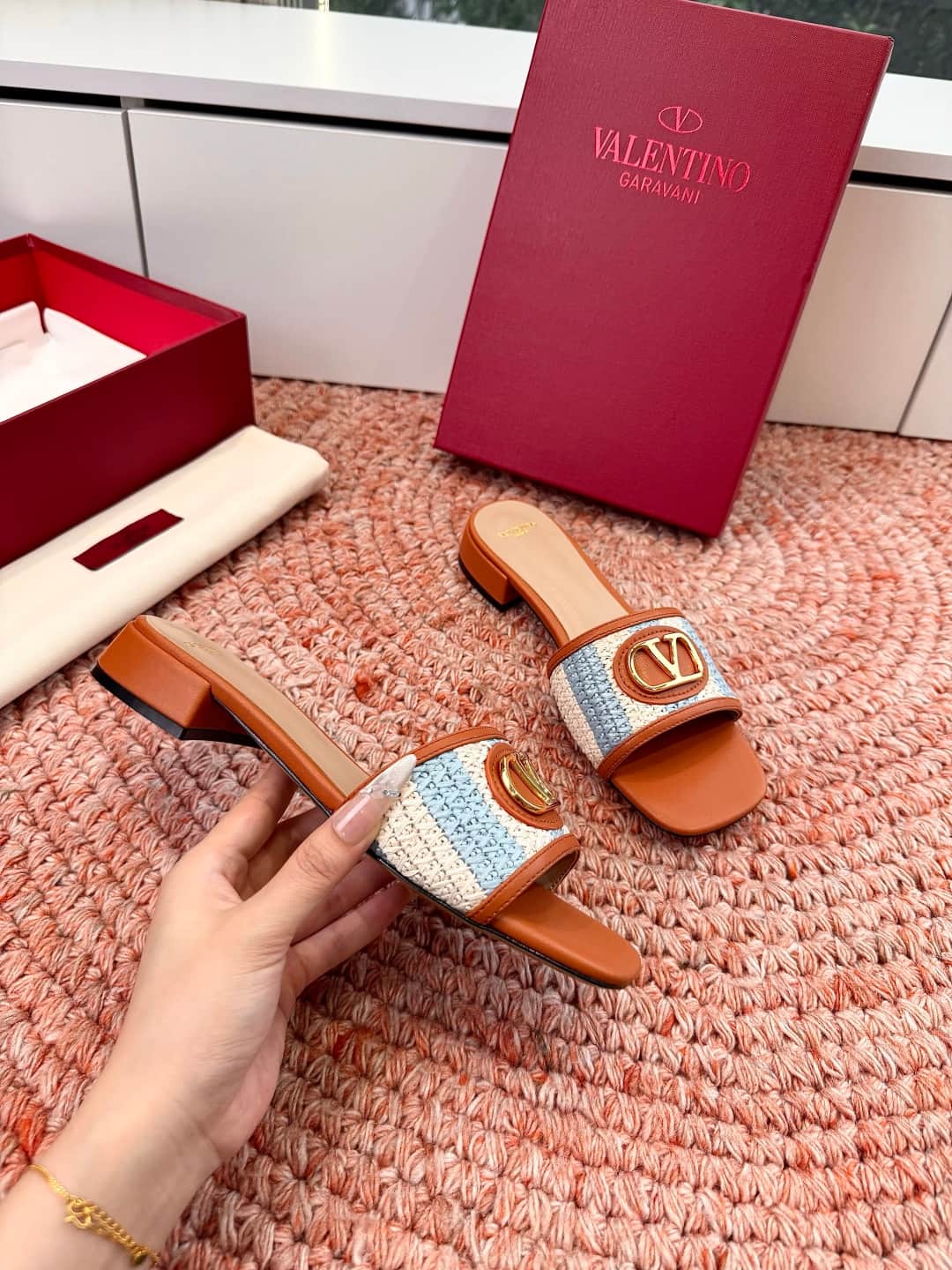 Valentino Garavani VLogo Signature Slide Sandals Women