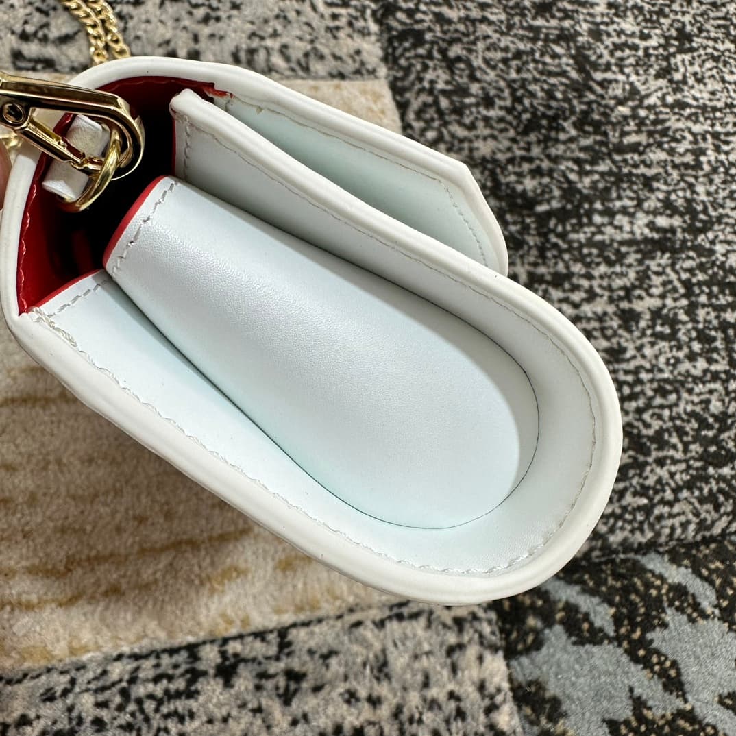 Christian Louboutin Loubi54 leather shoulder bag in white High