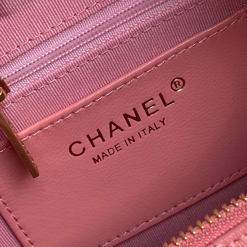 Chanel Trendy Pockets Hobo Bag Lambskin & Gold Metal Pink AS5339 A