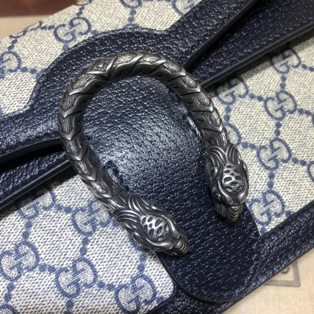 DIONYSUS MEDIUM RECTANGULAR BAG 499623 GG Supreme canvas Blue high