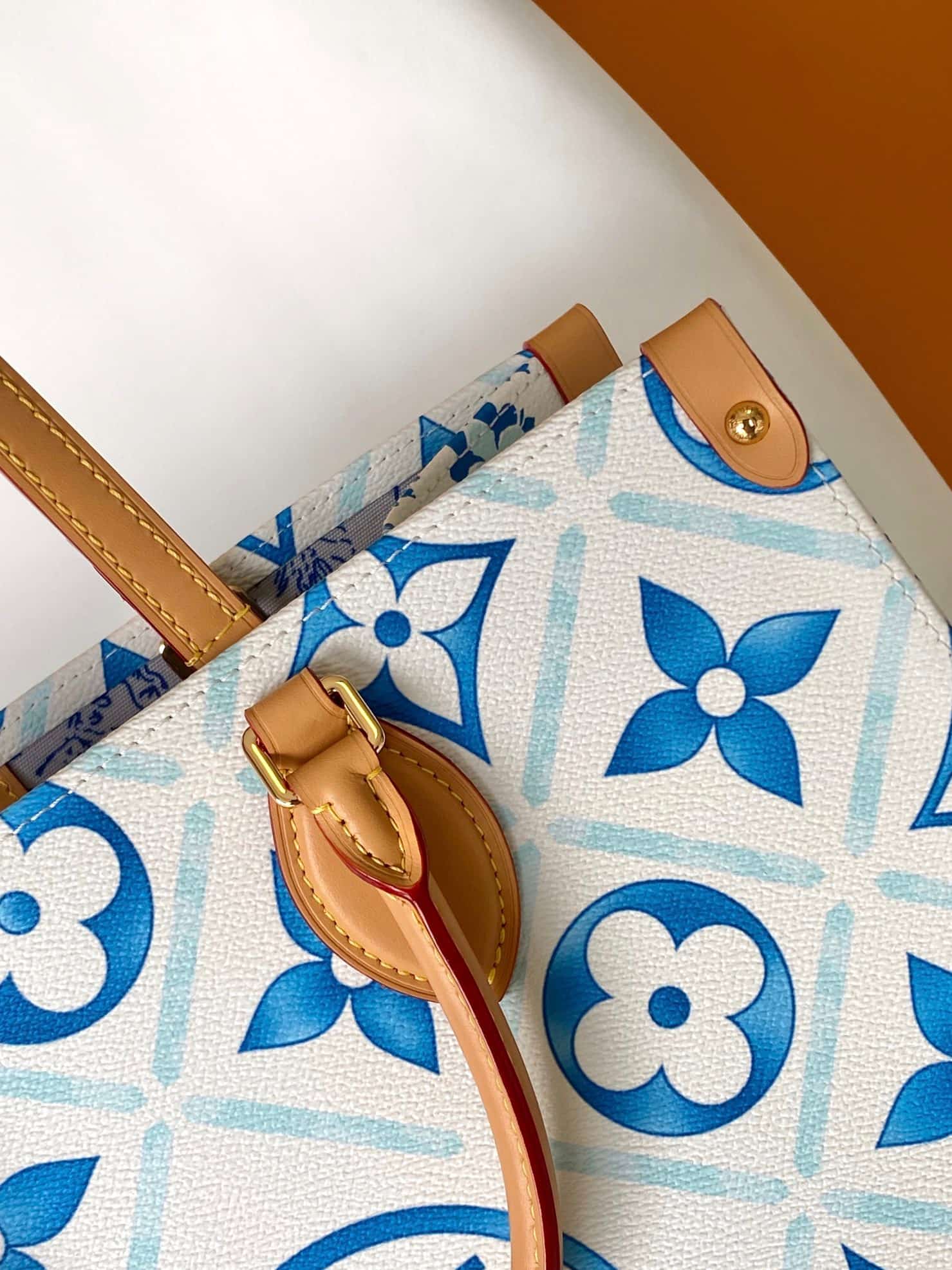 Louis Vuitton OnTheGo Tote bag in Lagoon Blue Monogram Tiles Canvas M11262 High