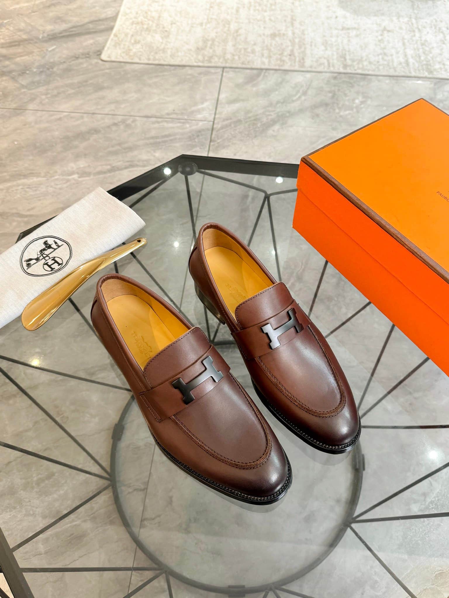 Hermes Paris Loafer Shoes Men