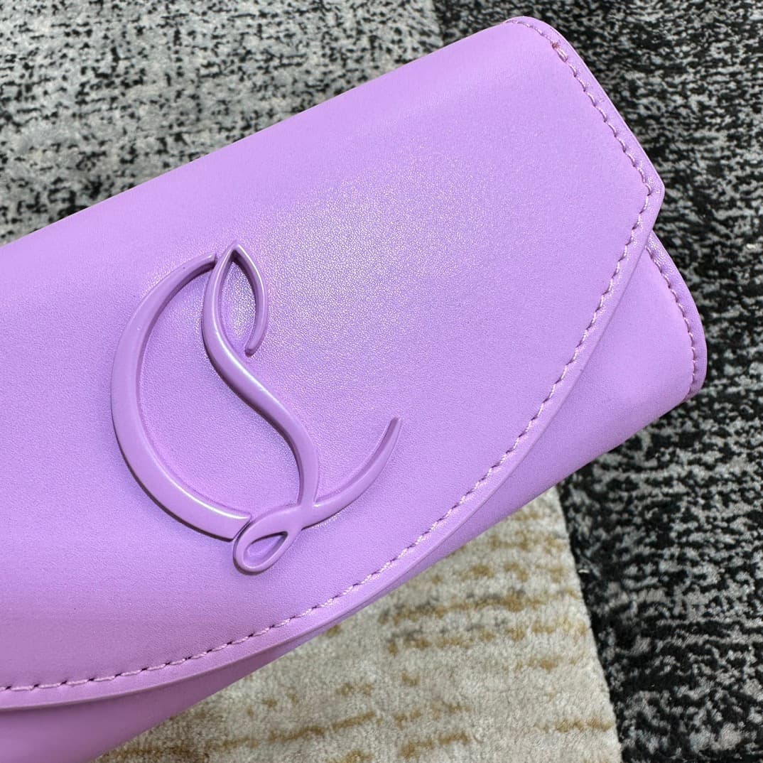 Christian Louboutin Loubi54 leather shoulder bag in purple High