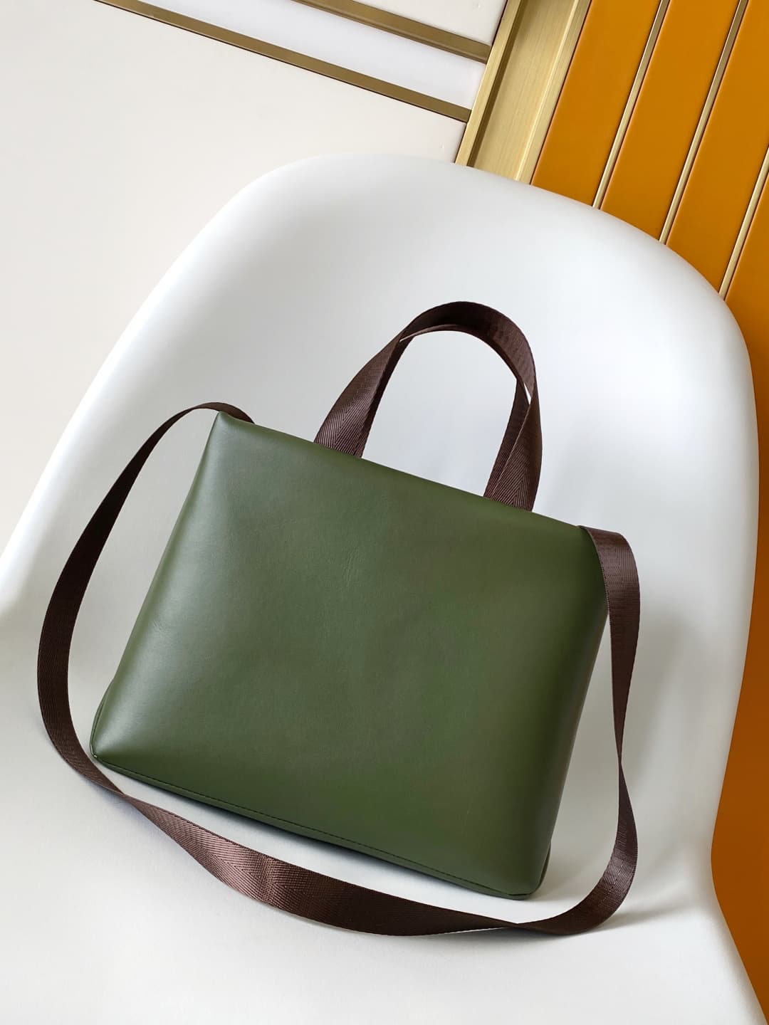 Louis Vuitton Mini Shopper Tote Green Cowhide leather M15238 High