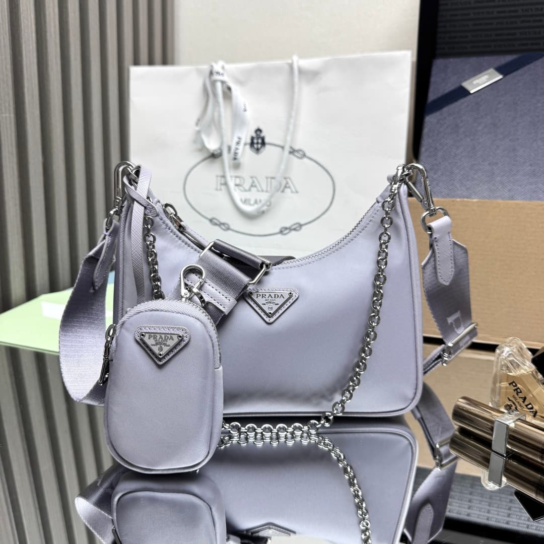 Prada Re-Edition 2005 Nylon bag 1BH204 Purple High