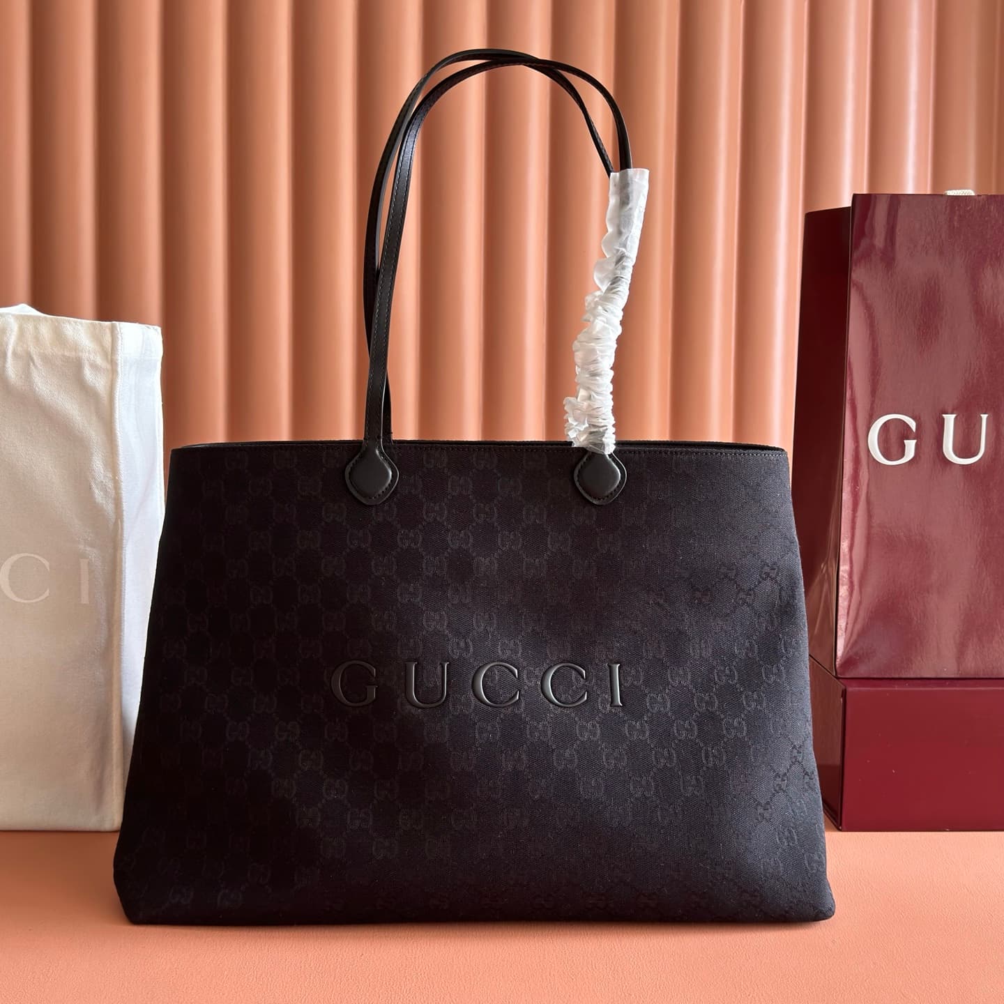 Gucci NY large tote bag Grey and black GG canvas ‎A00B4R High