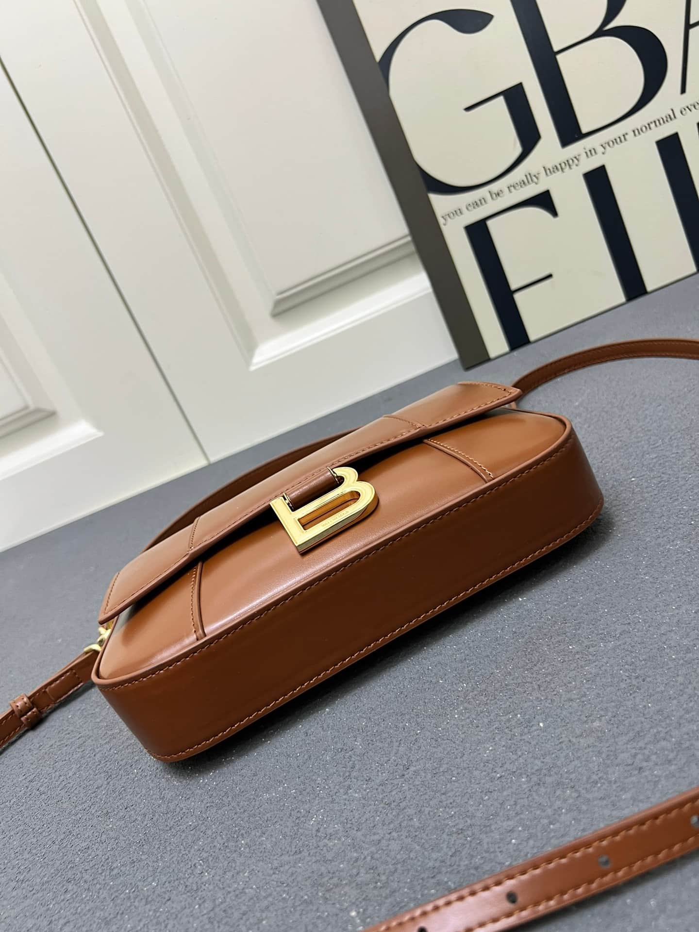 Balenciaga Hourglass sling bag Brown High