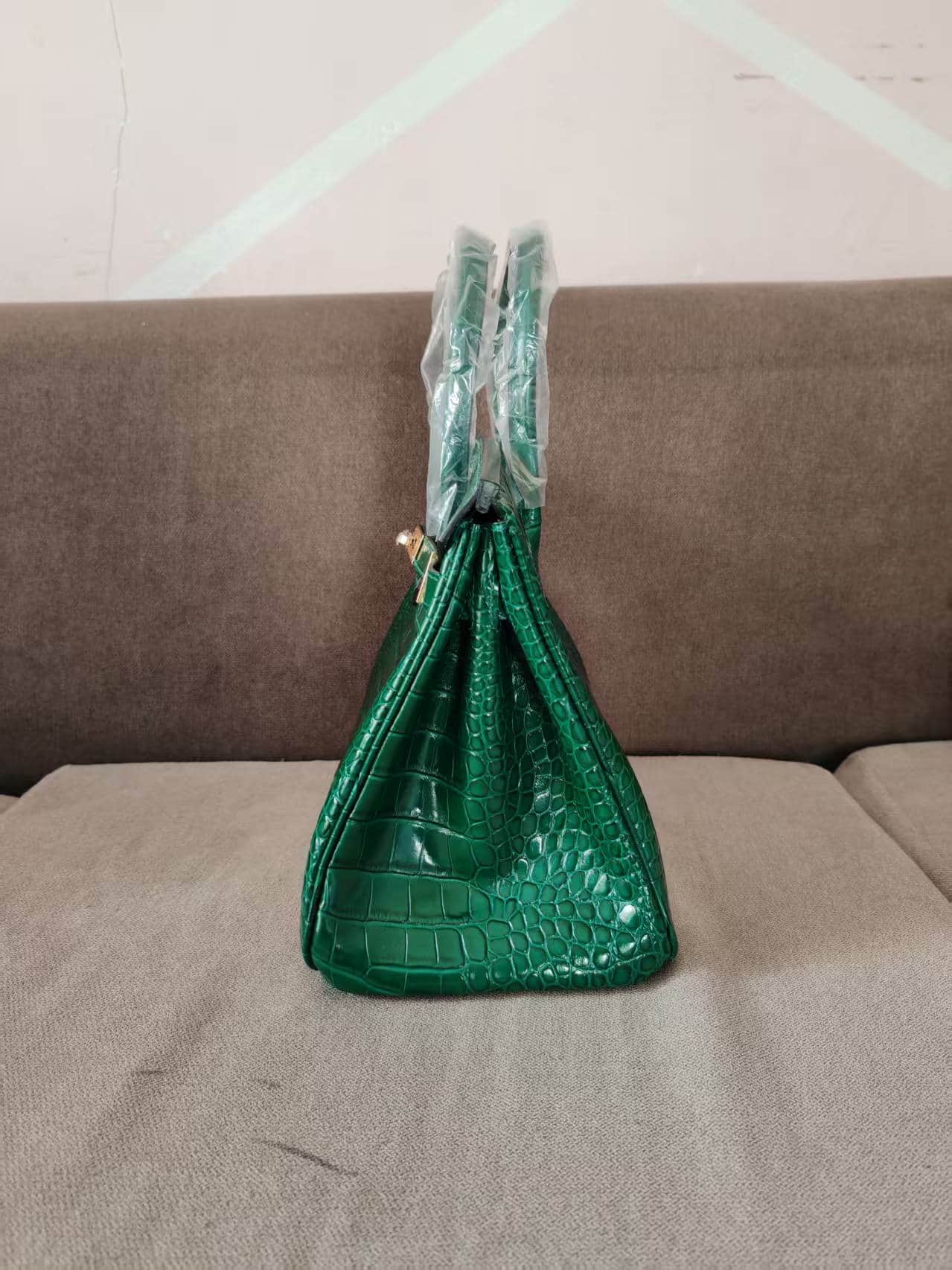 Hermes Birkin 25/30/35cm Bag Crocodile Leather In Malachite WAX High Customizing Style