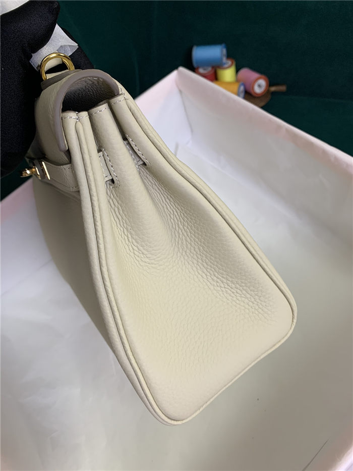 Hermes Birkin Sellier Bag 25/30cm Epsom Leather WAX Etoupe Silver-Metal High