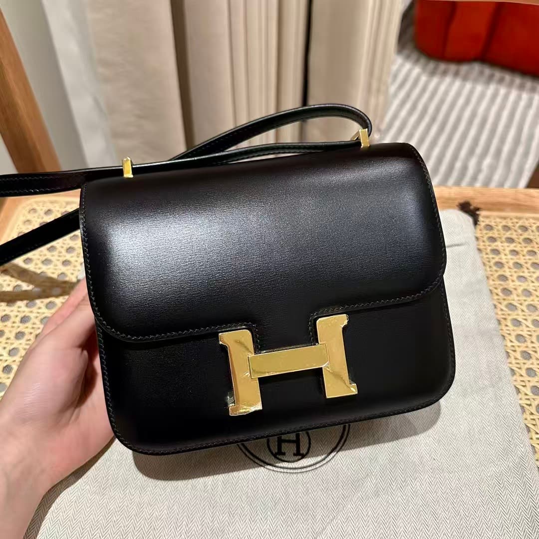Hermes Constance 18/24cm Box Leather Bag High Customizing Style