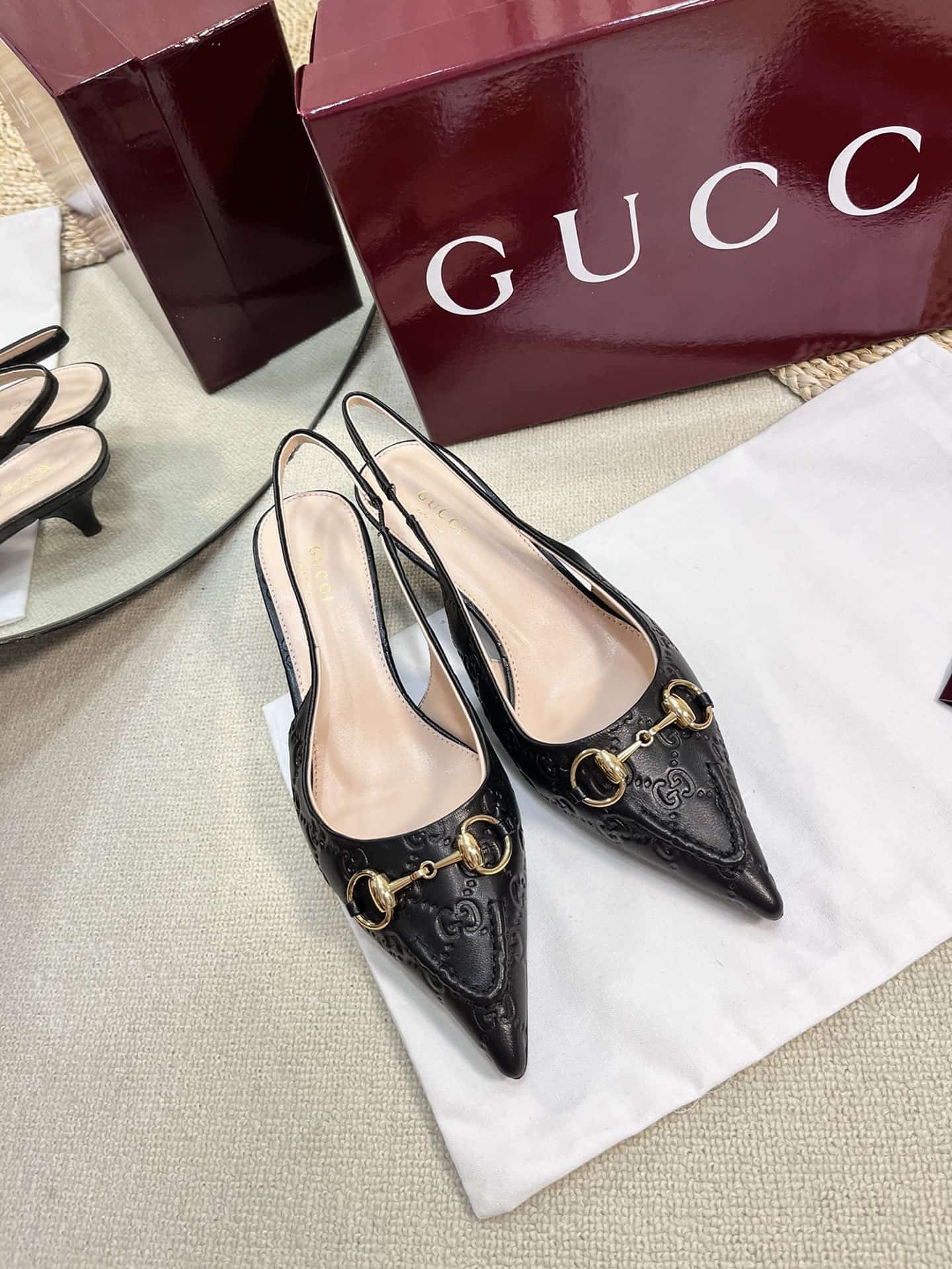 Gucci Horsebit Slingback Pump Shoes Women
