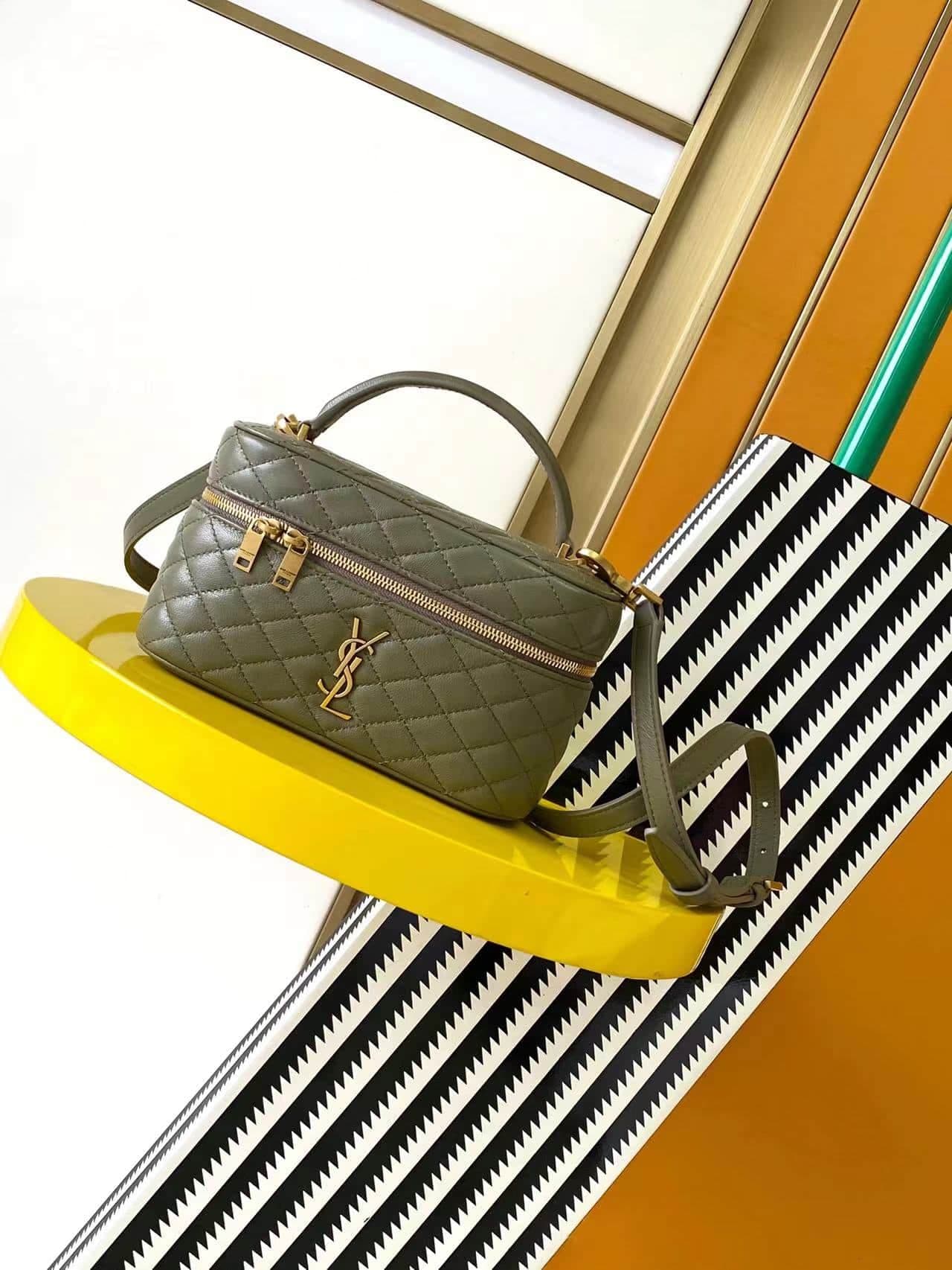 GABY VANITY BAG LAMBSKIN Green High