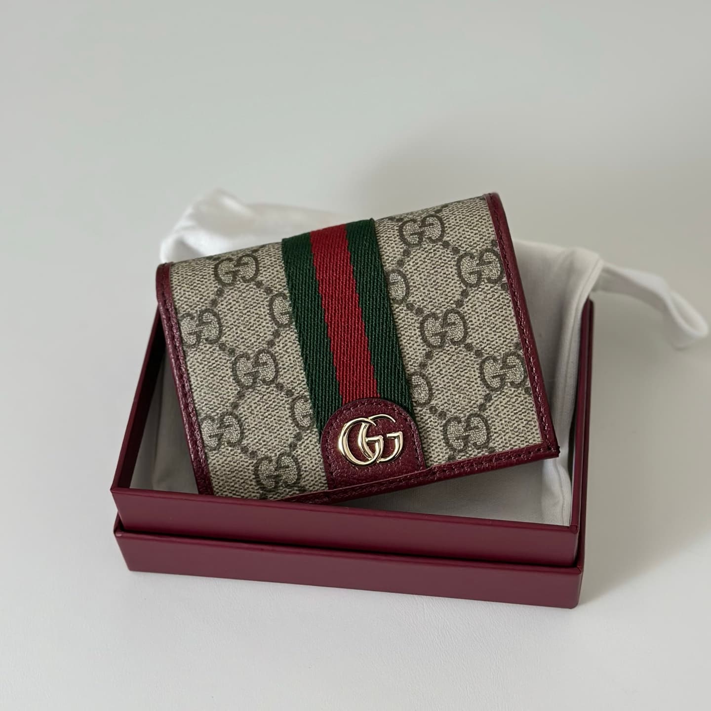 Gucci Ophidia Small wallet  Burgundy 838487 High
