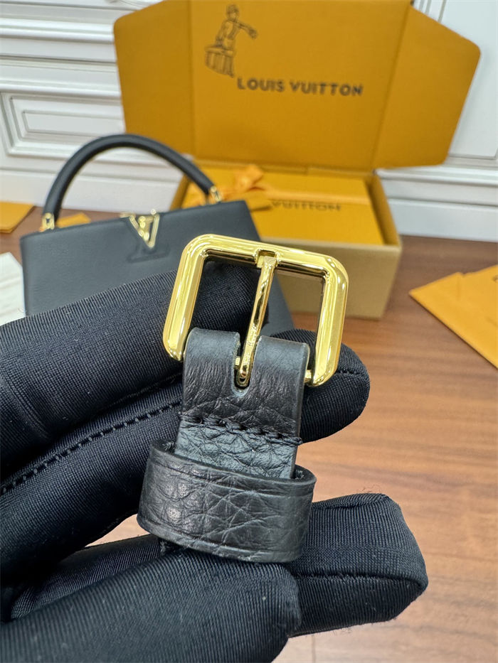 Louis Vuitton CAPUCINES MM Taurillon Leather Black M42259 Top