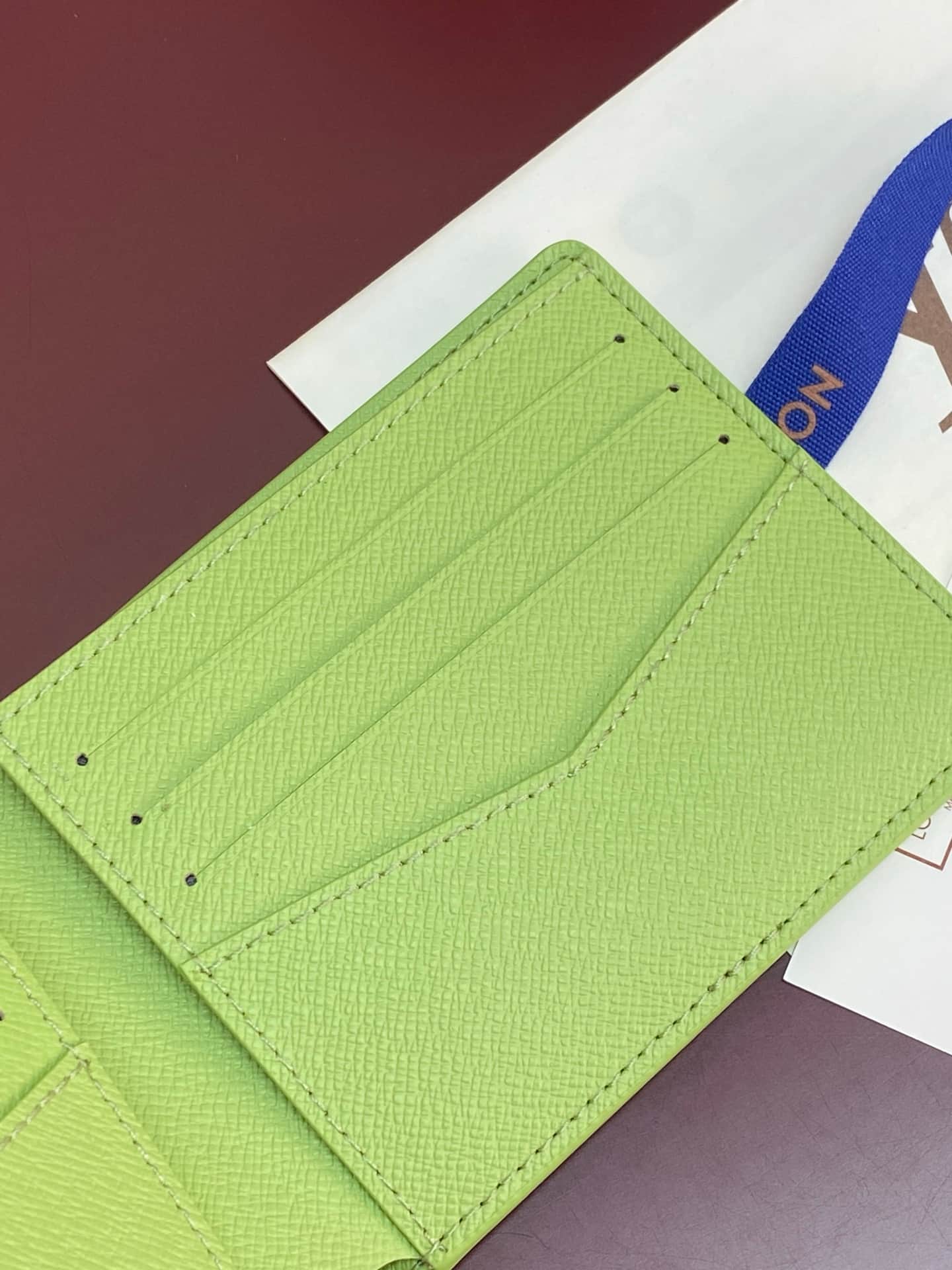 Louis Vuitton Slender Wallet Baseball Green Monogram coated canvas M2A341 High