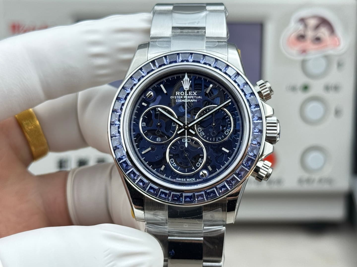 Rolex Daytona Watch with Sapphire Bezel and Obsidian Dial TOP