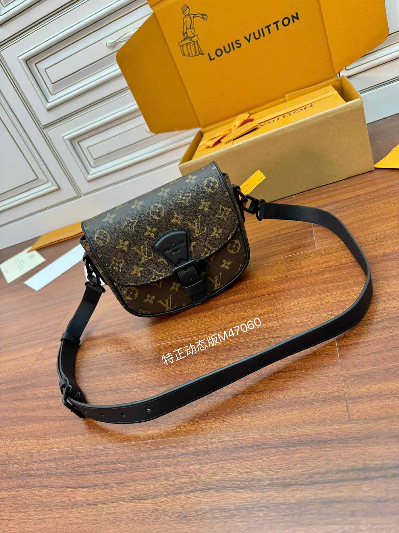 Louis Vuitton Montsouris Messenger PM Monogram Macassar coated canvas M47060 TOP