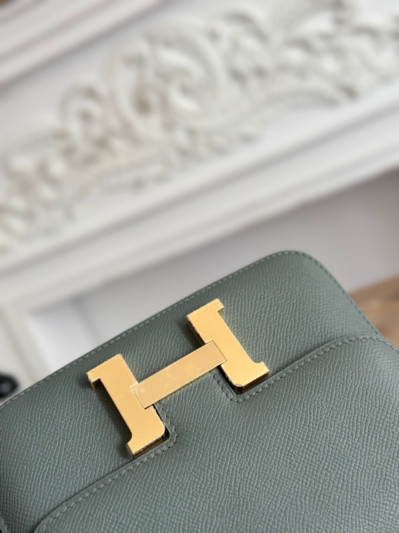 Hermes Mini Constance 18cm Epsom Bag WAX Vert Amande High