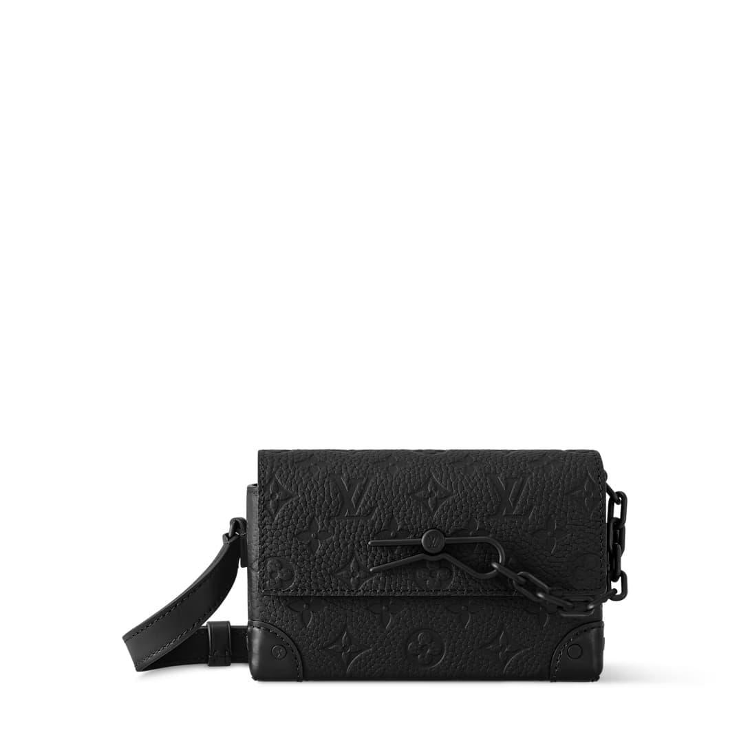 Louis Vuitton Steamer Wearable Wallet Black Embossed cowhide leather M81746 TOP