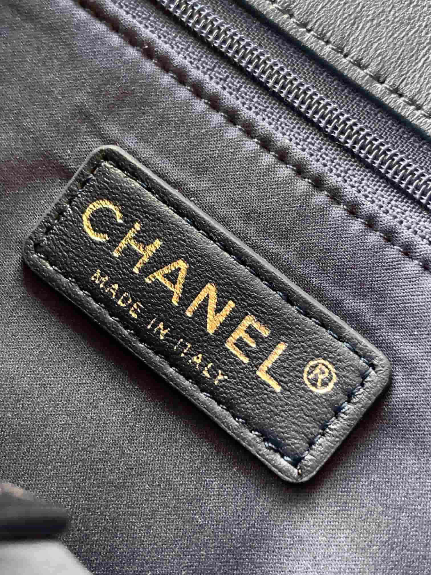 Chanel Classic Mini Flap Bag Sequins Embroidery & Gold-Tone Metal Blue 6171 A