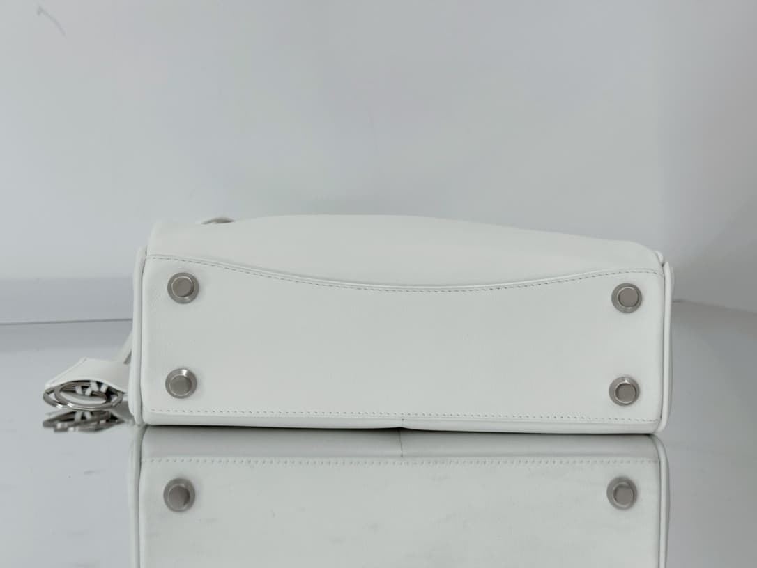 Balenciaga Rodeo Small Bag in White Leather With Silver-Tone Metal TOP