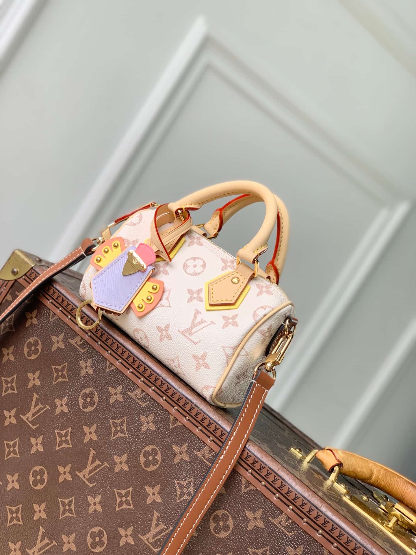 Louis Vuitton Nano Speedy Monogram Dune Coated canvas M29781 High
