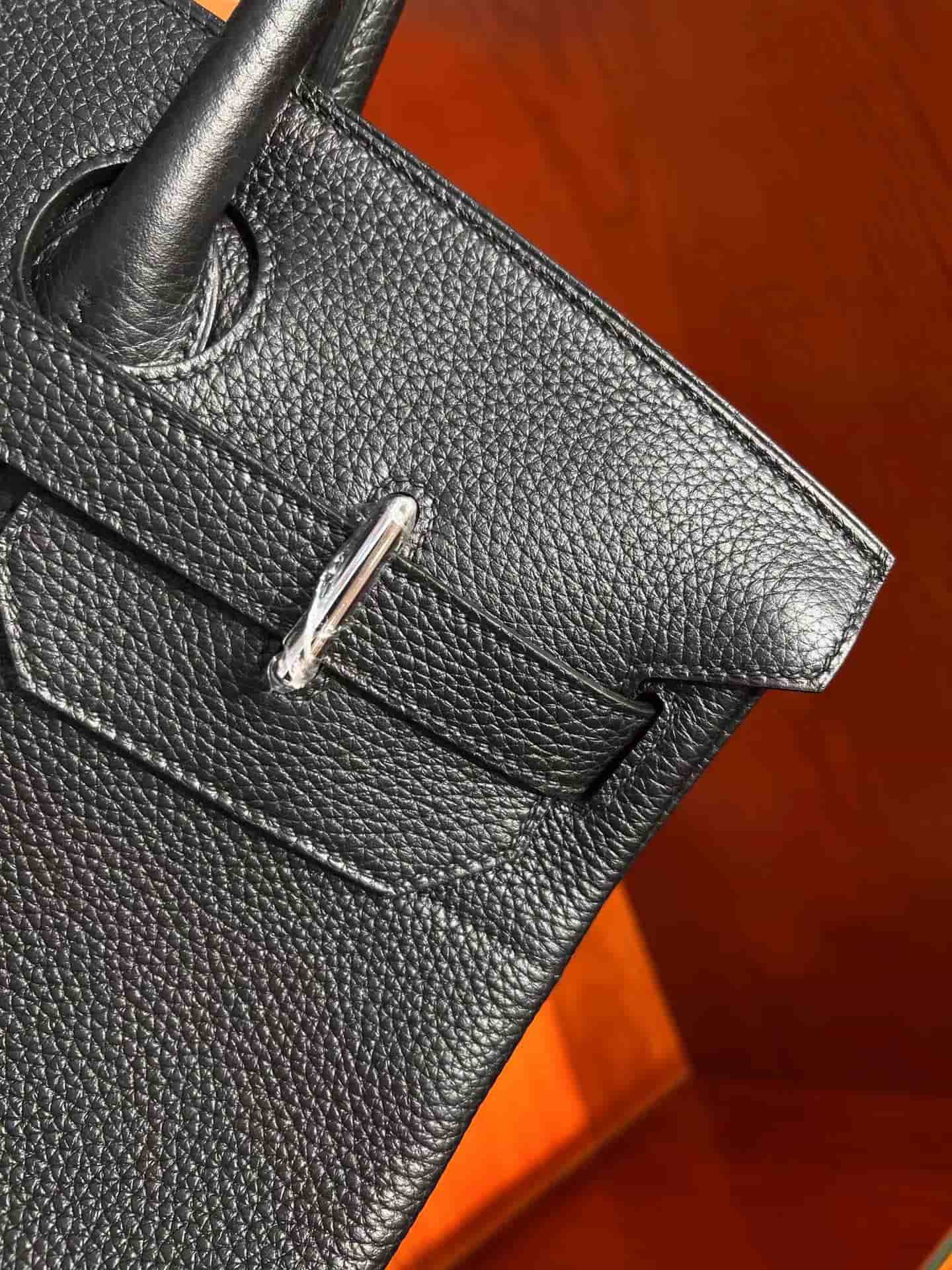 Hermes HAC Birkin 40 Bag Togo Leather In Black WAX High Customizing Style