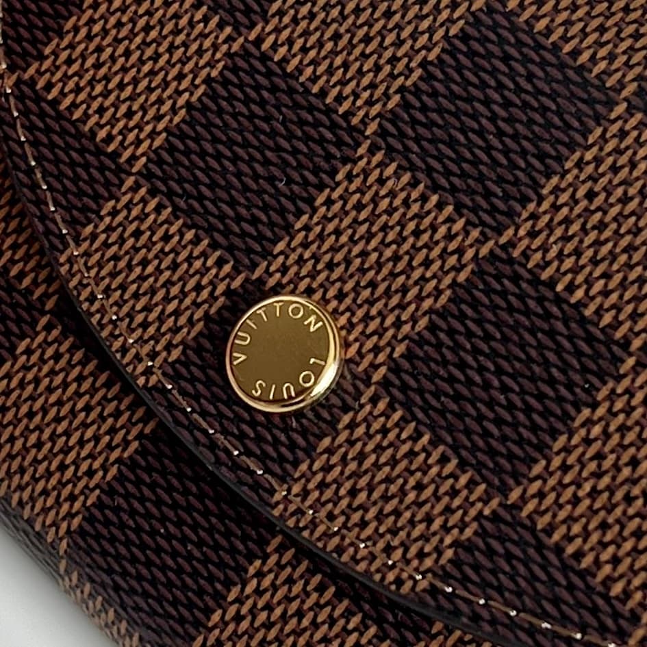Louis Vuitton Damier Azur Canvas & Leather Rosalie Coin Purse M62361 Brown High