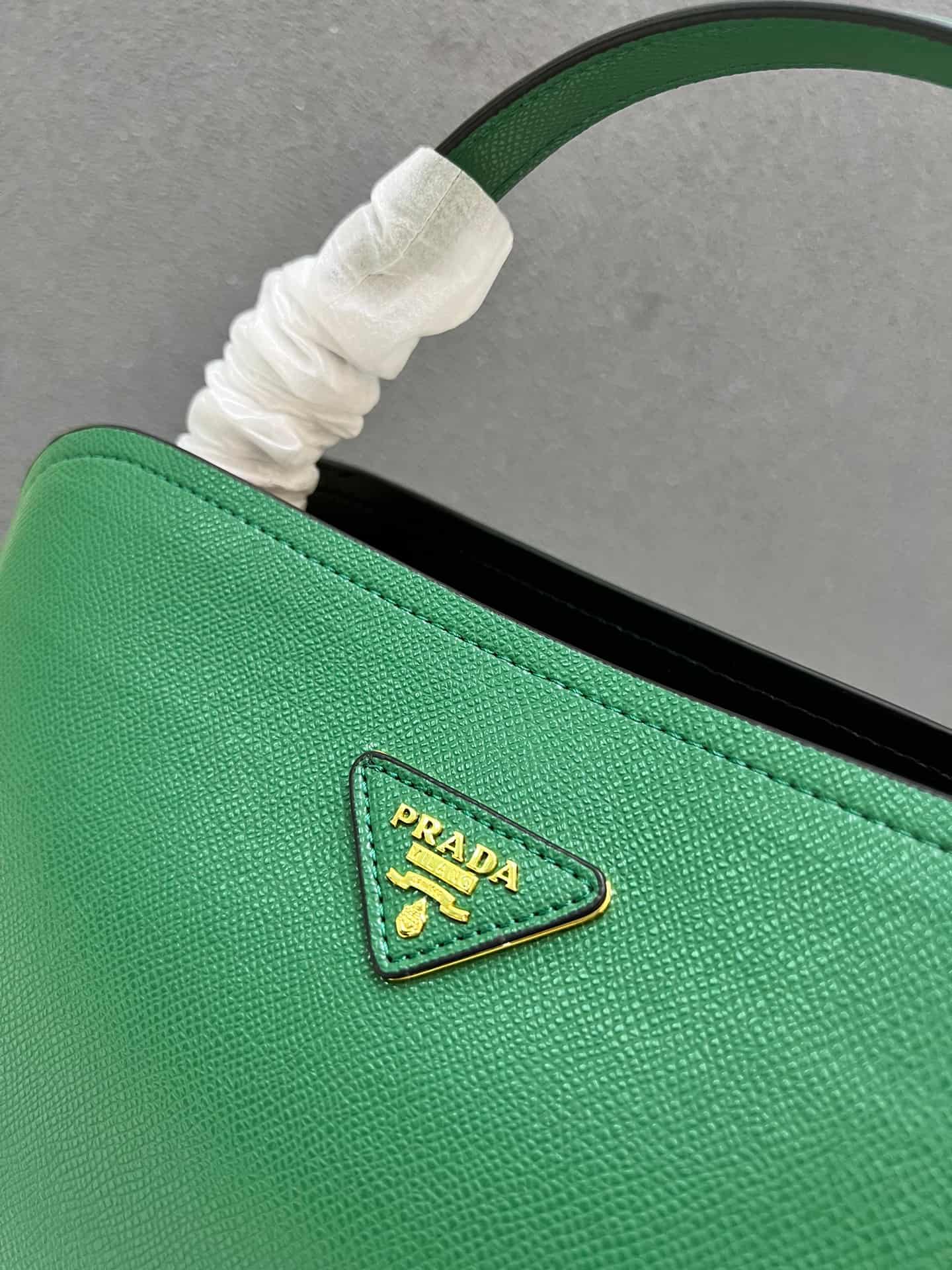 Prada Saffiano Leather Matinée Handbag Green