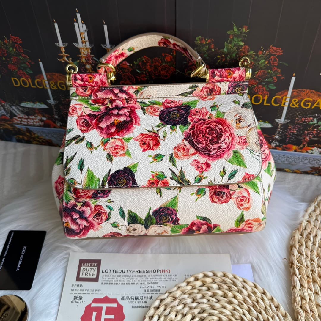 Dolce & Gabbana Miss Sicily top handle bag with multicolor print leather High