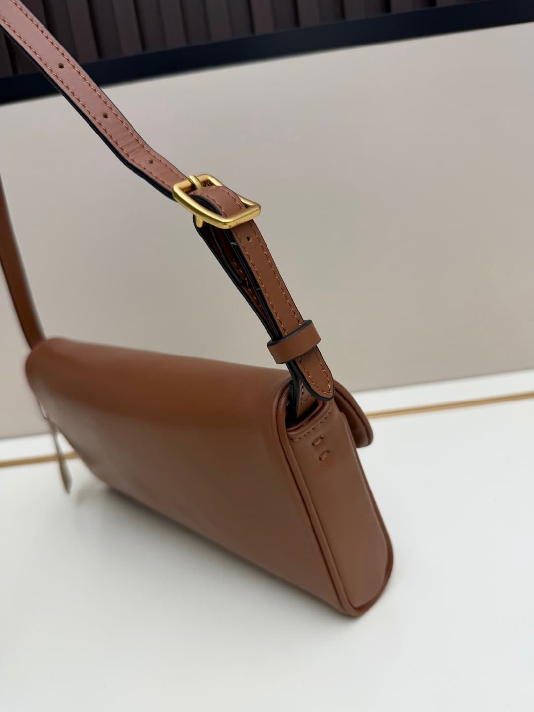 Valentino Garavani Devain Small Nappa Shoulder Bag Caramel High