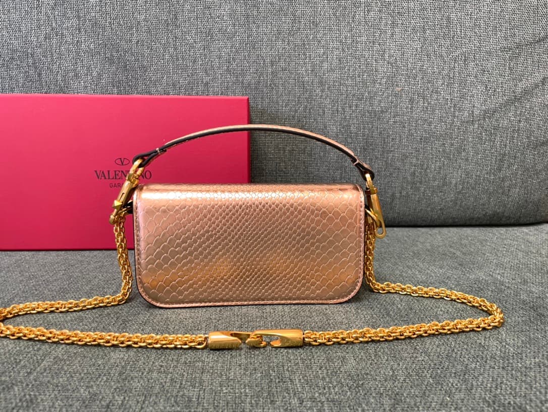 Valentino Garavani MINILOC mini shoulder bag 1133S Calfskin Rose Gold High