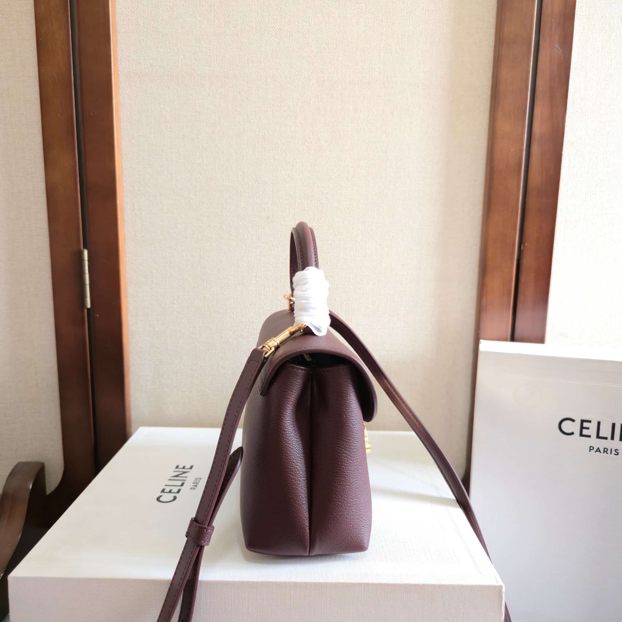 Celine Mini Nino bag in Dark Brown Supple Calfskin High
