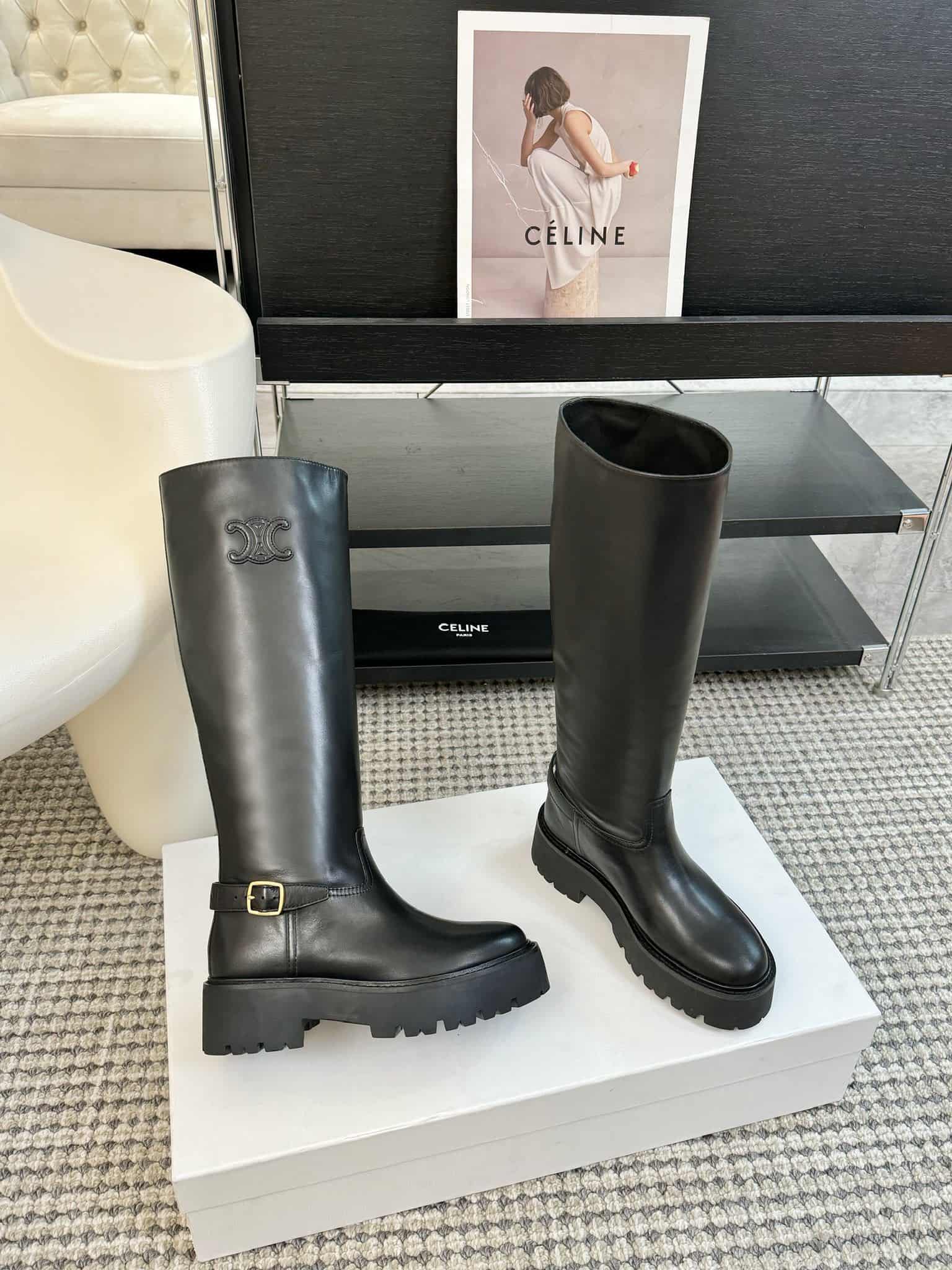 Celine Bulky High Boots Shoes Women