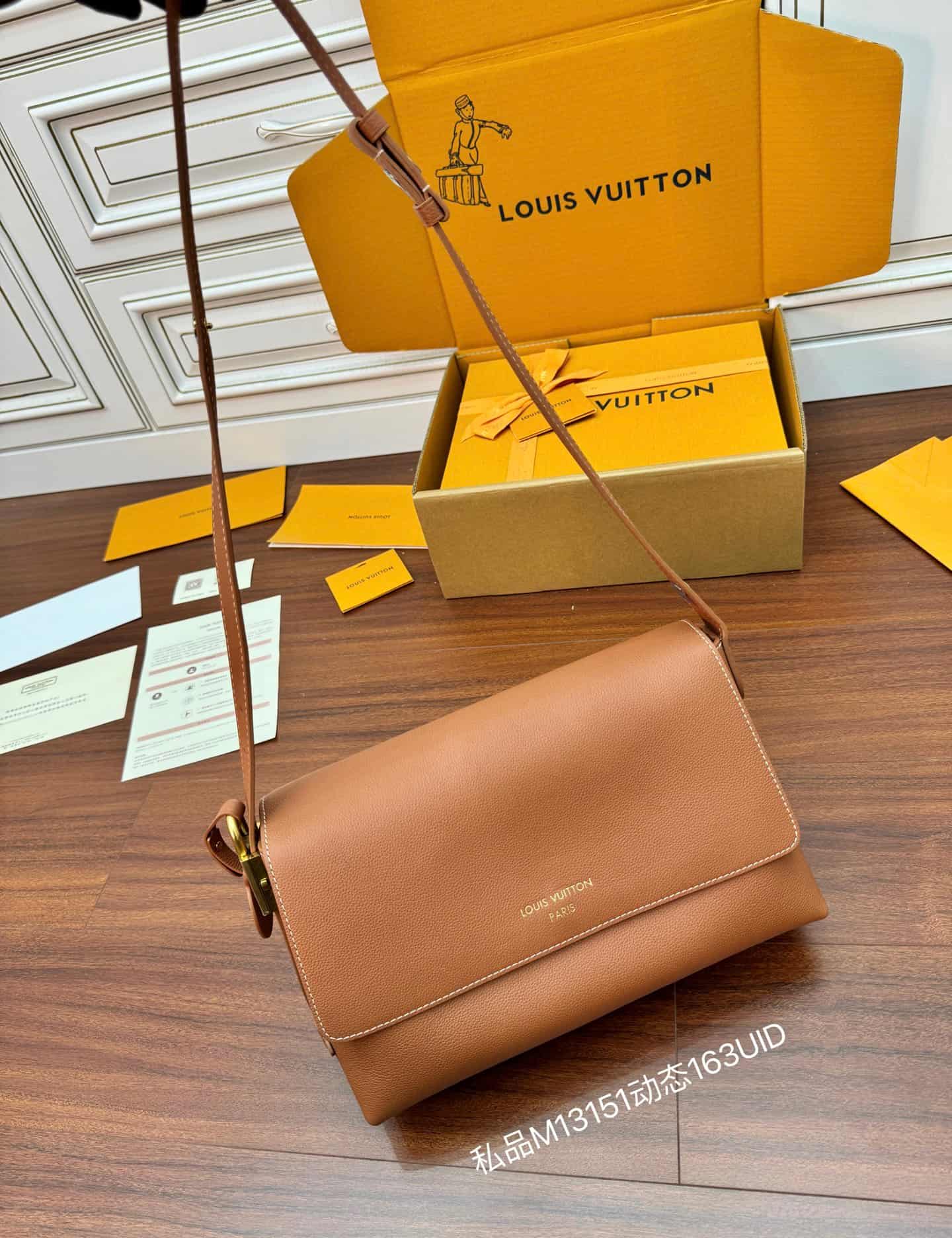 Louis Vuitton Low Key Messenger Cognac Brown Calf leather M13151 TOP