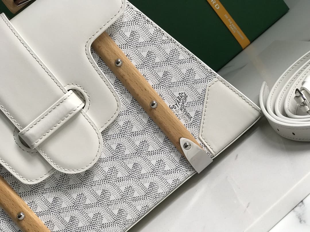 Saïgon PM Bag Goyardine Canvas & Clamecy Cowhide White High