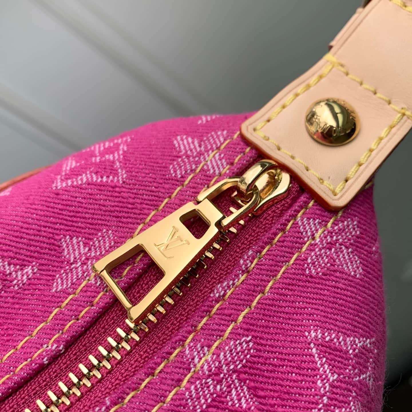 Louis Vuitton Baggy Monogram Fuchsia Denim M28266 High