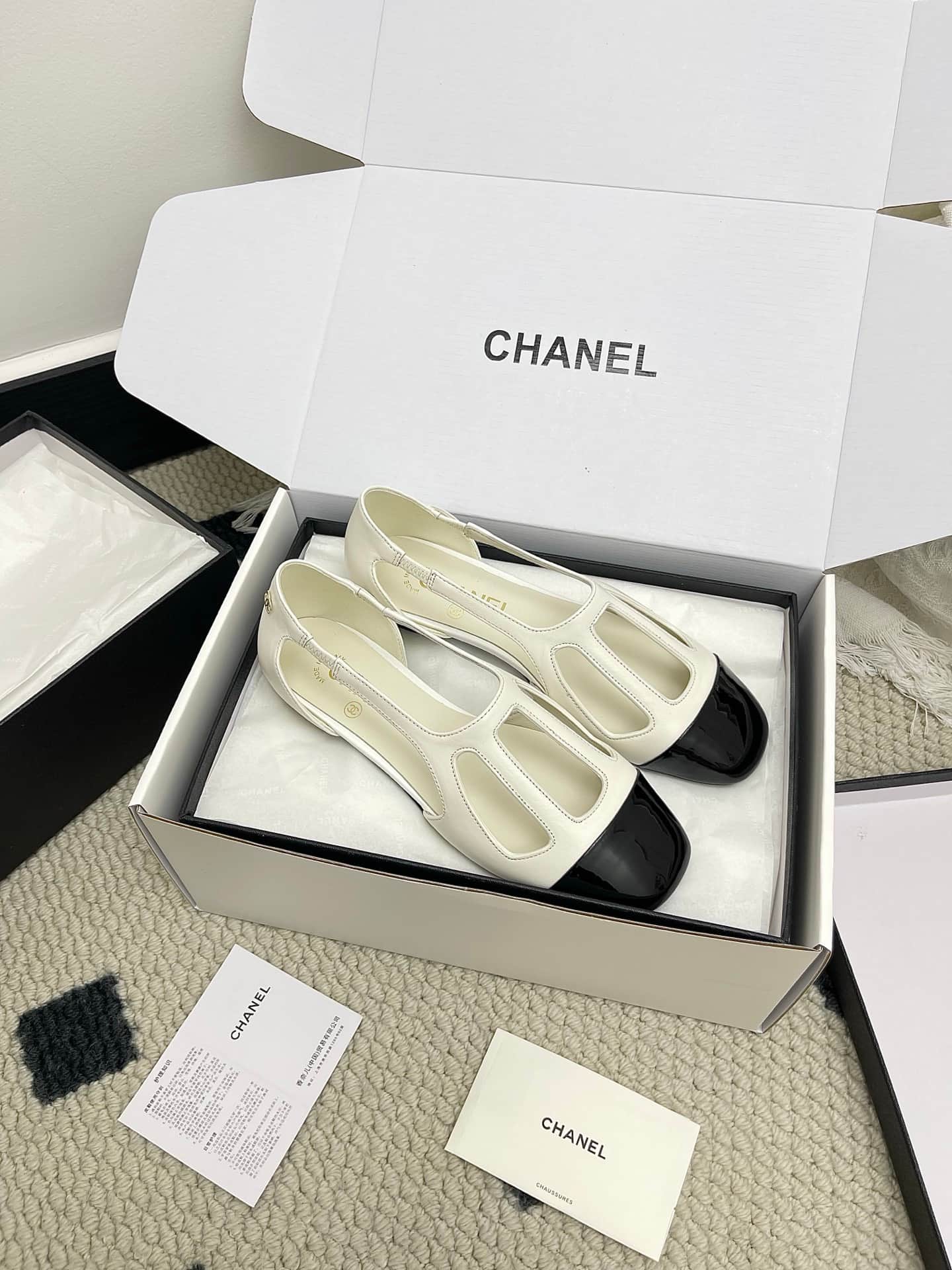 Chanel Slingback Flats Shoes Women