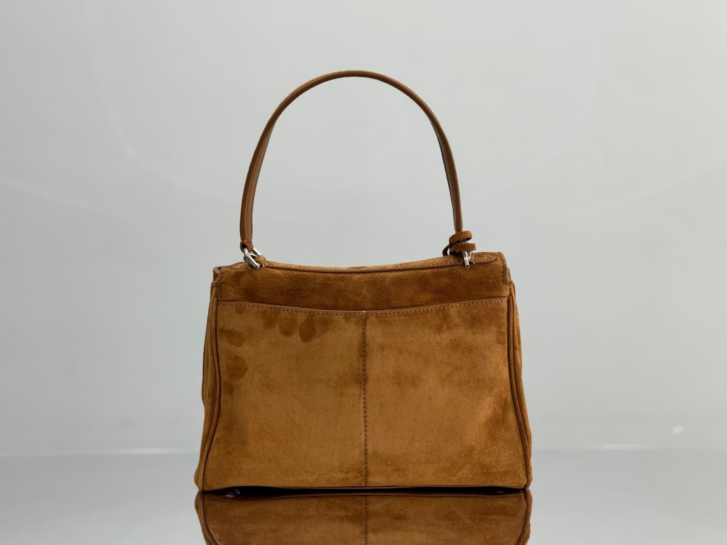 Balenciaga Rodeo Small Bag in Camel Waxed Suede Calfskin With Silver-Tone Metal TOP