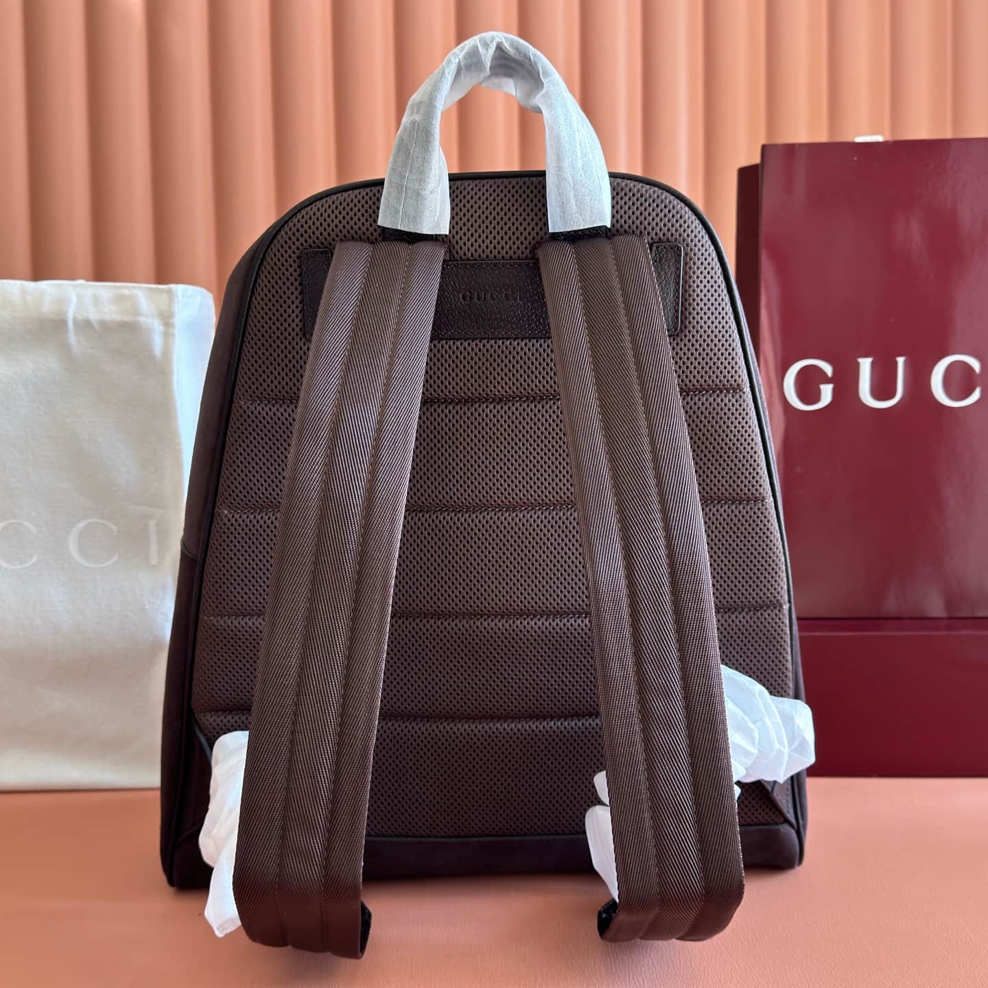 Gucci Ophidia Medium Backpack Dark Brown Lightweight Soft Suede 834466 High