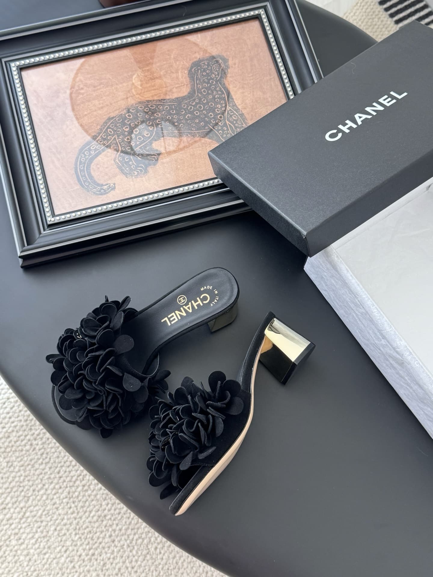 Chanel Square scarf Sandal Shoes Women